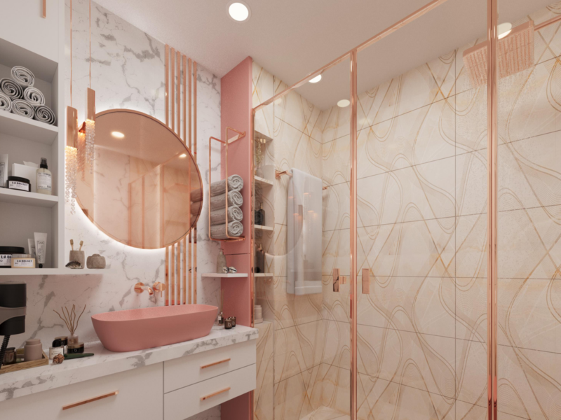 Feminine Luxury Bathroom Design