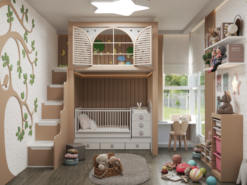 H.K. Functional Children’s Room Design